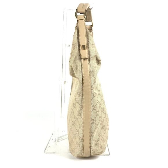 GUCCI 73885 GG logo bucket-shaped Shoulder Bag GGCanvas/Leather Beige - Picture 7 of 15